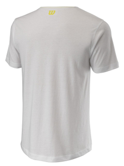 Мужская теннисная футболка Wilson Stacked Tennis Tech Tee M - white