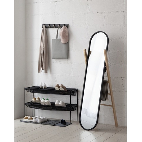 Вешалка настенная горизонтальная Flip 5 крючков дерево/никель Umbra