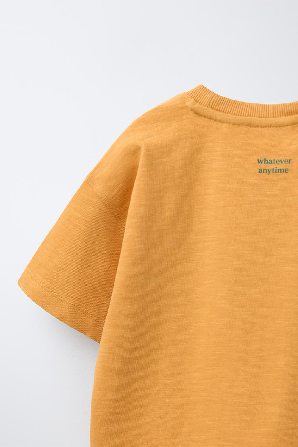 ZARA ФУТБОЛКА С НАДПИСЬЮ, ГОРЧИЧНЫЙ