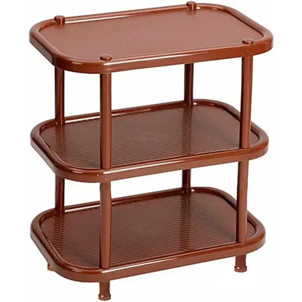 Полка овальная (3 секции) Коричневый 0,582,307х0,492м