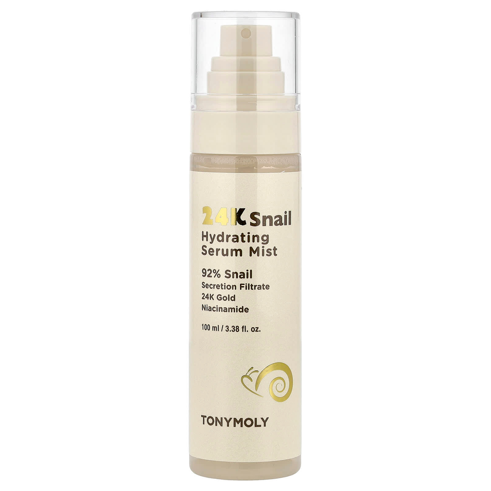TonyMoly, увлажняющая сыворотка-спрей с муцином улитки, 24K, 100 мл (3,38 жидк. унции)