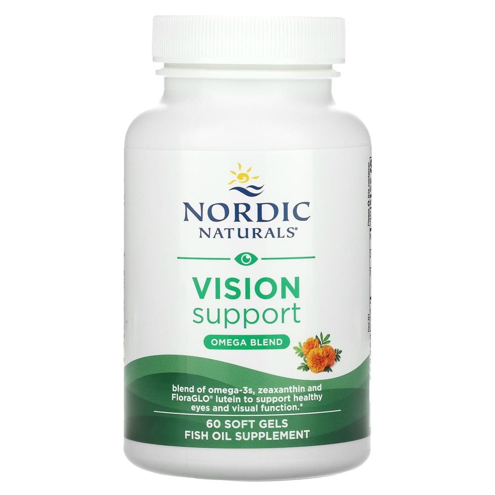 Nordic Naturals, добавка для поддержки зрения, омега-смесь, 60 капсул