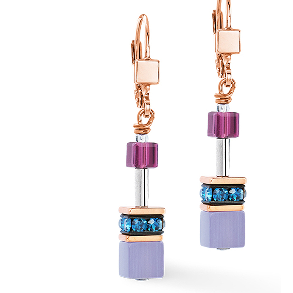 Серьги Coeur de Lion Purple-Blue 2838/20-0807