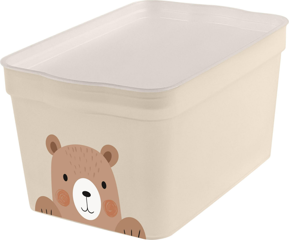 Ящик пластиковый для хранения KEEPLEX HAPPY с крышкой 7,5 л 320*211*141 мм BEAR