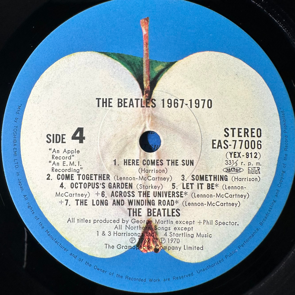 The Beatles ‎– 1967-1970 2LP (Япония 1976г.)