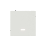 Переключатель одноклавишный с подсветкой, KANT, белый песок