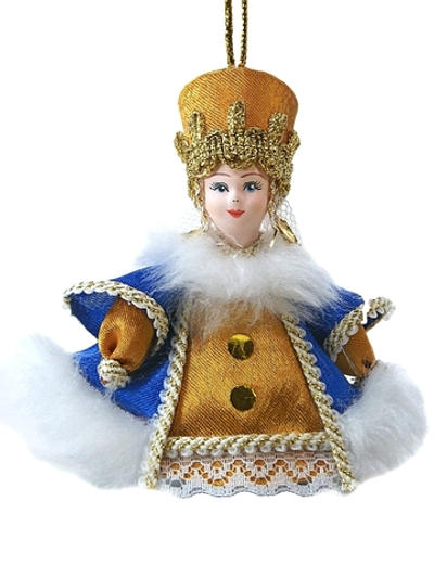 Кукла-подвеска сувенирная фарфоровая Боярыня в зимнем одеянии
