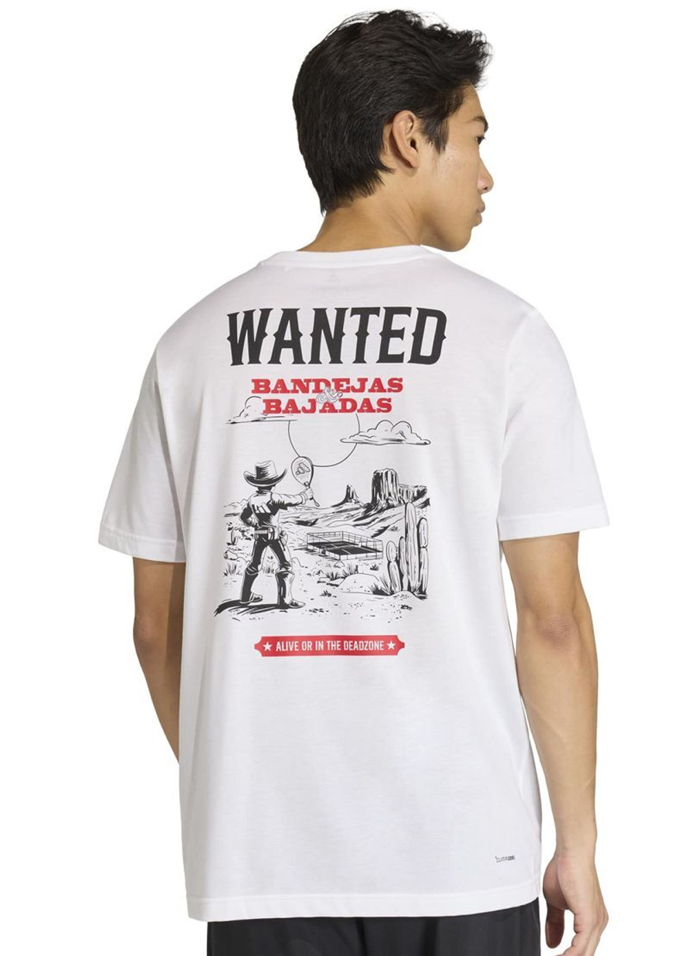 Мужская теннисная футболка Adidas Padel Wanted Graphic - white