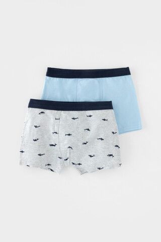 трусы/ уп  для мальчика  К 1980-2уп/небесный,серо-голуб.меланж,акулы