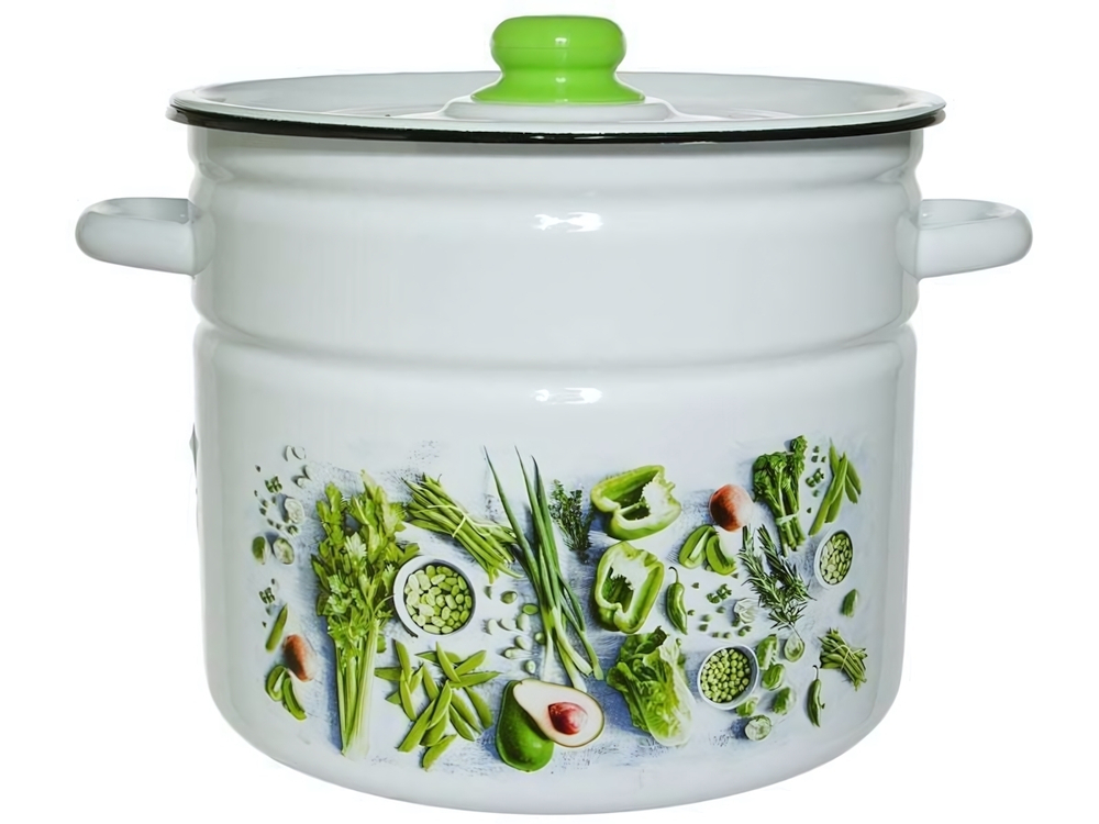 Кастрюля 9л "Свежая зелень" тм Appetite