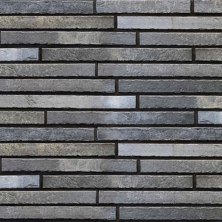 Плитка клинкерная фасадная Westerwalder Klinker Urban Long Dunkelgrau WK124, 468х40х10 мм
