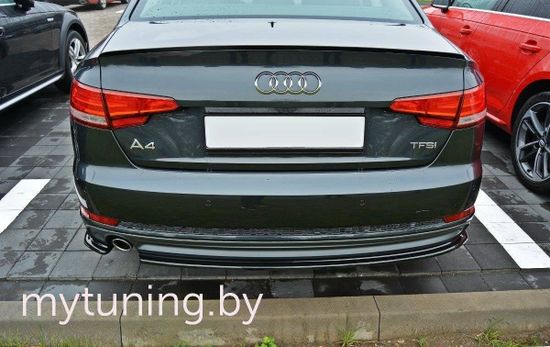 Сплиттер спойлера крышки багажника V.2 для AUDI A4 B9 Limousine S-Line (15-...)