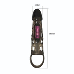 Дымчатая вибронасадка на пенис с подхватом Harrison - 18 см. (Цвет: дымчатый)