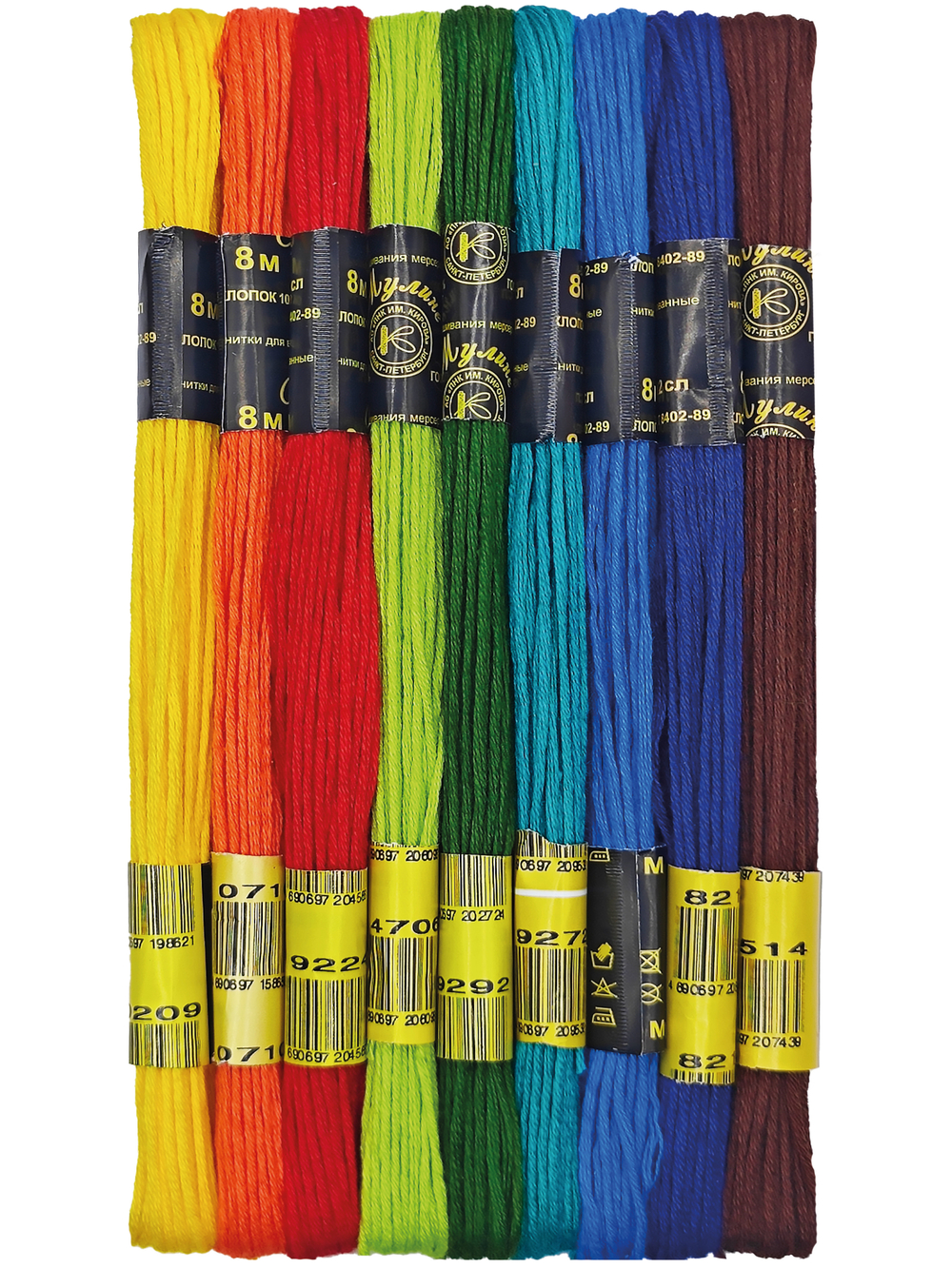 Наборы ниток мулине для вышивания ПНК Киров 9 шт.
