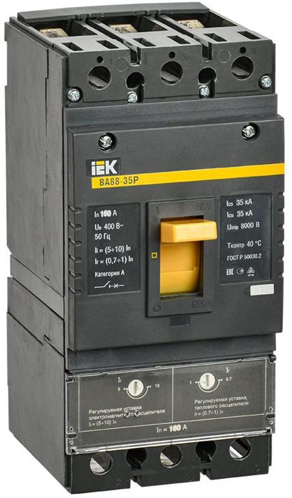 Выключатель автоматический 3п 160А 35кА ВА 88-35Р KARAT IEK SVAR30-3-0160