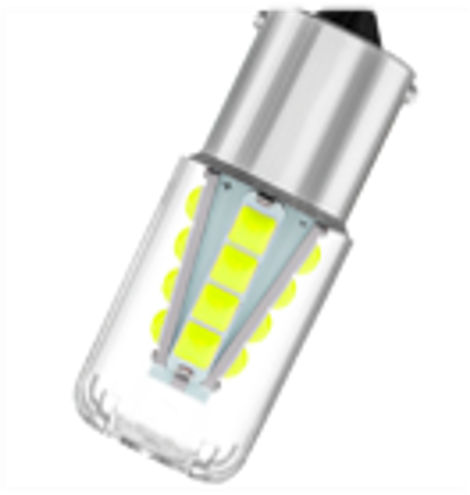 ZMB P21 LED 16SMD(3030) Glass 12V Белый (1шт.)