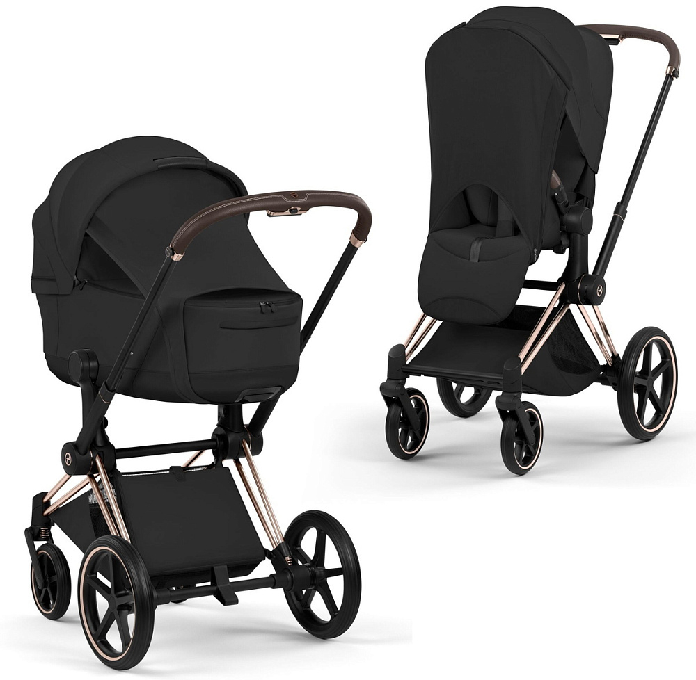 Коляска Cybex Priam V Rosegold Style Collection 2 в 1 Sepia Black