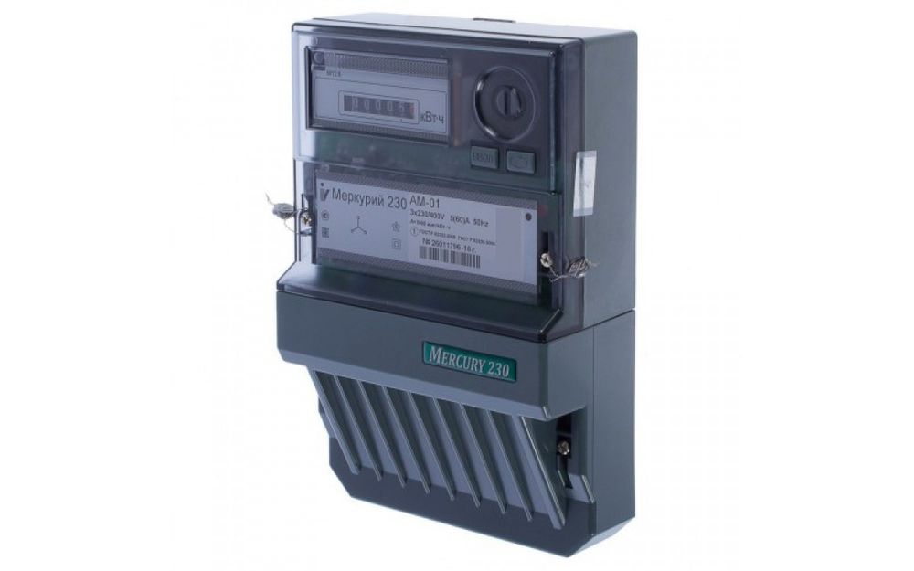 Счетчик Меркурий - 230 АМ-01 5-60А 380В ОУ 1 тарифный