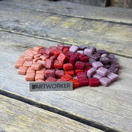 Стеклянная плитка красных цветов FLORY12 Cherry, 0,9 кг