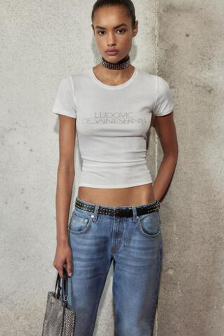 ZARA Х LUDOVIC DE SAINT SERNIN КОЖАНЫЙ РЕМЕНЬ C МЕТАЛЛИЧЕСКИМИ ЗАКЛЕПКАМИ, ЧЕРНЫЙ