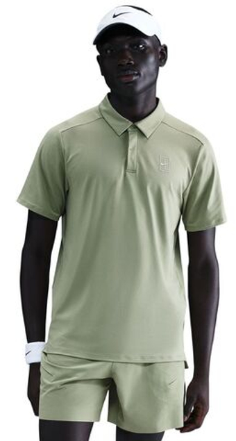 Мужское теннисное поло Nike Court Advantage Dri-Fit Tennis - oil green/white