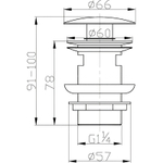 Донный клапан BelBagno BB-SAT-CRM click-clack Хром