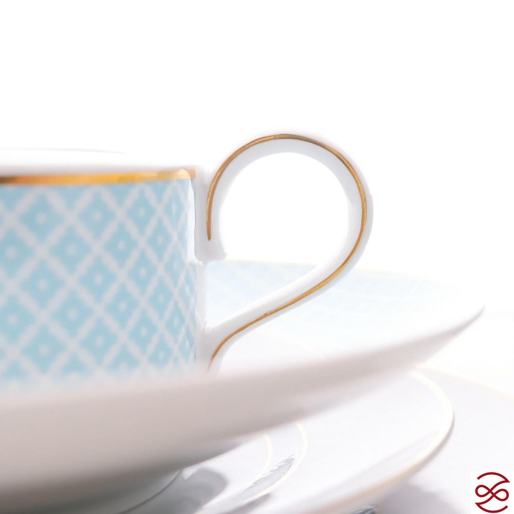 Столовый сервиз Falkenporzellan Corvara AERO BLUE-GOLD 6 персон 26 предметов