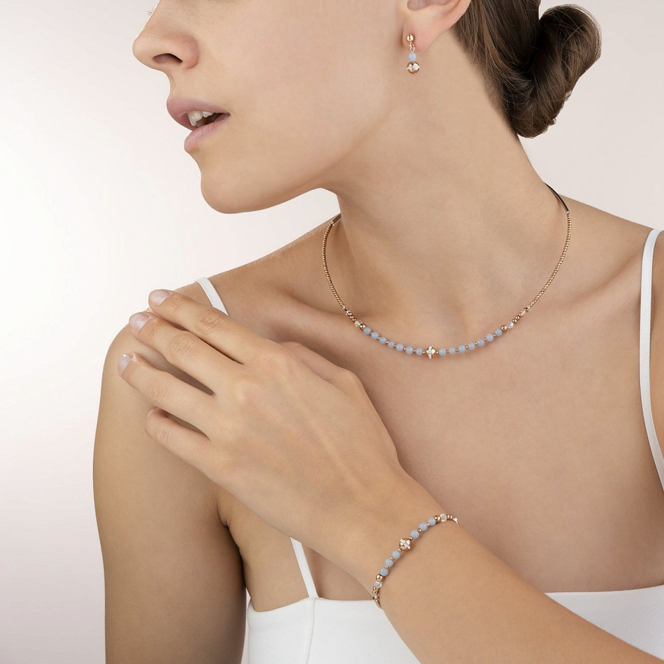 Колье Coeur de Lion Light Blue 4992/10-0720 цвет голубой