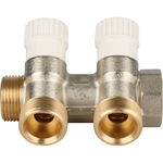 Коллектор распределительный STOUT 3/4" на два отвода 3/4" евроконус