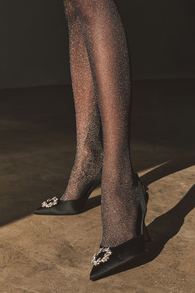 Блестящие колготки с люрексом 20 den