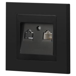 Розетка Intro Accent 6-303-05 информационная RJ45, IP20, СУ, антрацит | Intro