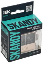 SKANDY Кнопка звонка с индикацией для отелей 10А SK-V17Sa песочный IEK