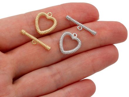 Тогл фактурный "Сердце" 14мм