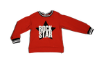 Свитшот SILVIAN HEACH Красный/Термопринт: звезда, Rock Star/Бело-черная отделка Девочка