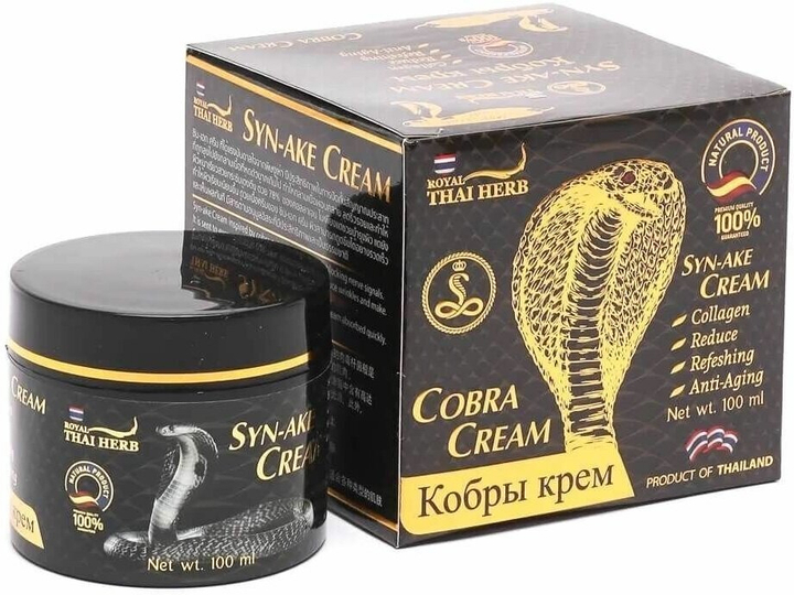 Крем для лица Royal Thai Herb Cobra cream антивозрастной с пептидом Syn-Ake и коллагеном 100 мл