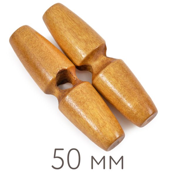 Пуговицы дерево 1 прокол 80L=50 мм, 24 шт, №287 терракотовый, Blitz DRN 0121
