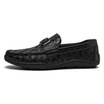 SEPTWOLVES Top Grain Cow Leather Gommino Loafers Men"s Black