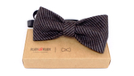 Дизайнерский галстук - бабочка (черно-серая полоска)