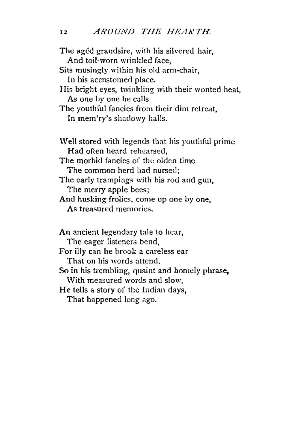 Around the hearth and other poems | Millen Sanford Greene