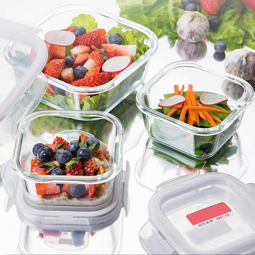Контейнер для продуктов Behållare, 11х11, 370 мл, стекло/полипропилен