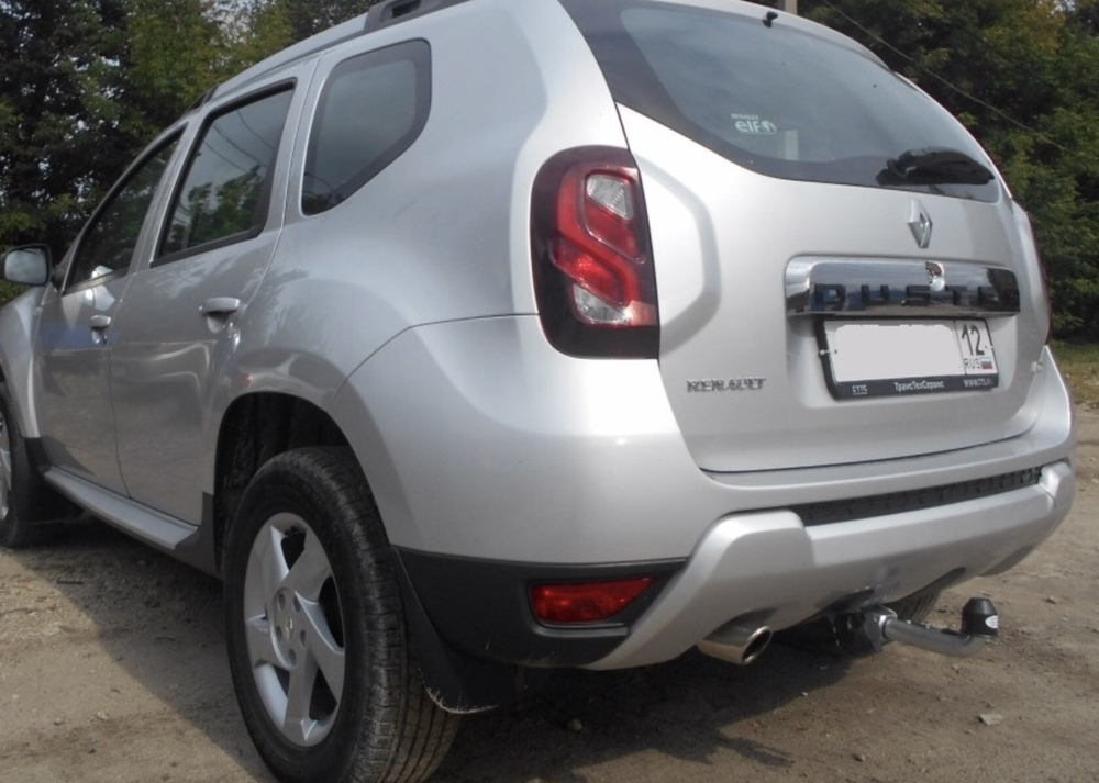 Фаркоп оцинкованный Galia D041C для Renault Duster 2010-2015, 2015-2019 2WD/4WD, Nissan Terrano 2014-(паспорт и сертификат в комплекте)(без электрики)