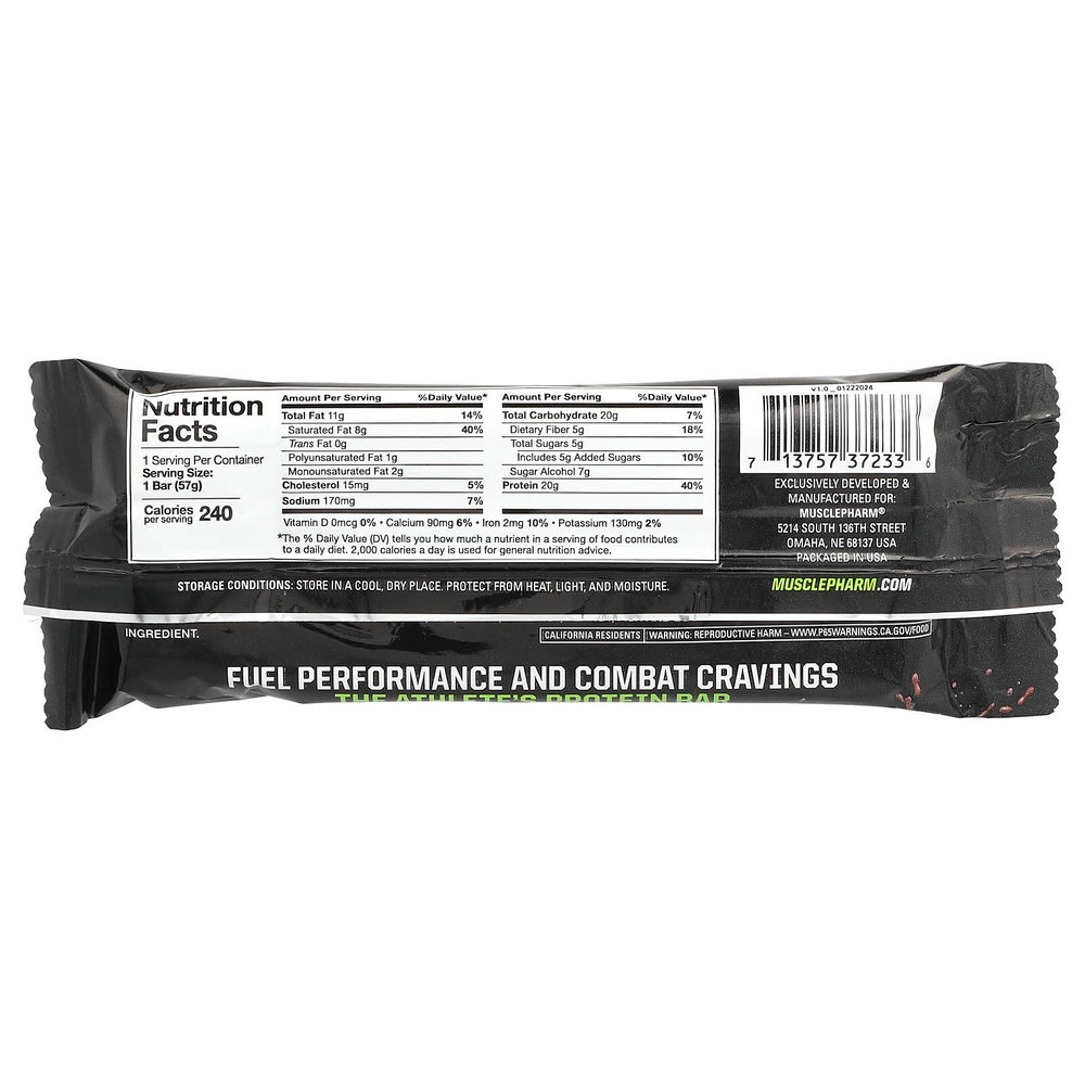 MusclePharm, Combat Sport Bar ™, тесто для шоколадного печенья, 57 г (2,01 унции)