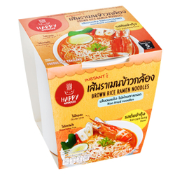 Лапша быстрого приготовления рамен Том Ям Happy Noodles из коричневого риса, стакан 70г