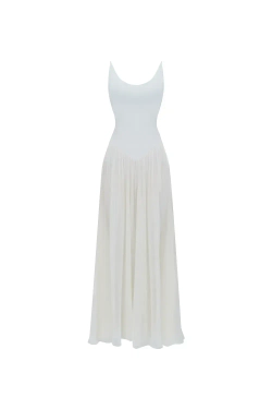 Платье-русалка белое