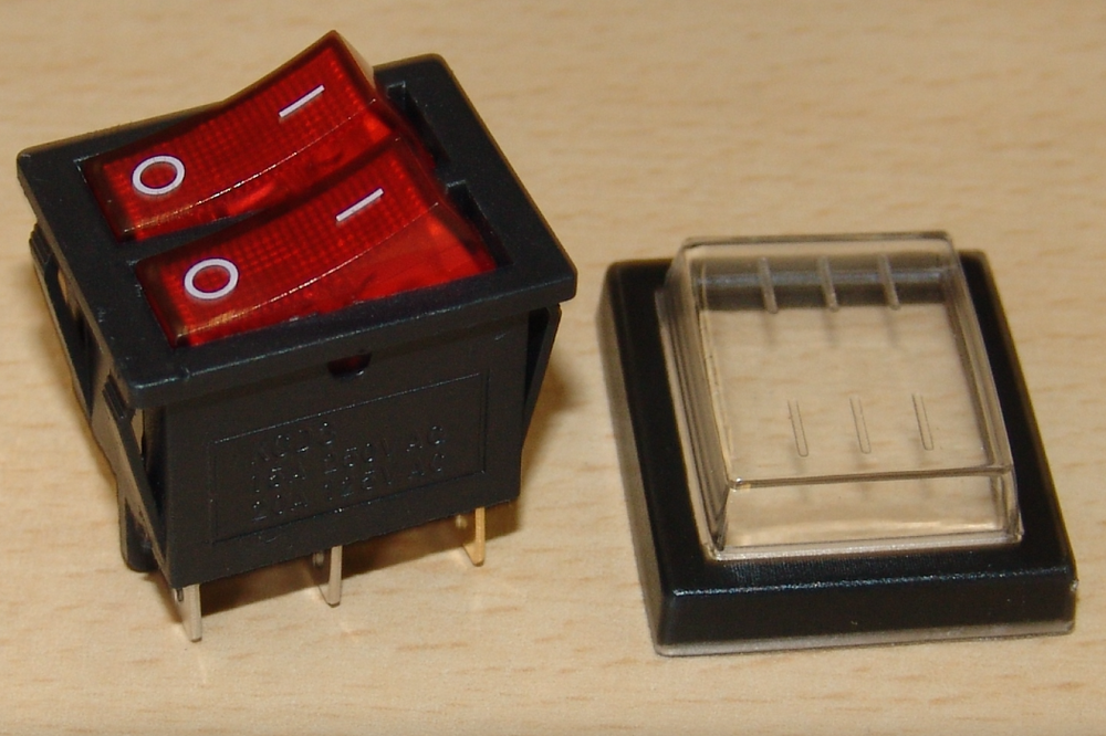 Кнопка двойная KN009 для водонагревателя Ariston (Аристон) - 65150778 (блок переключателей)