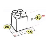 Элемент высокий 9x9x15 см для GigaBloks 7,5"