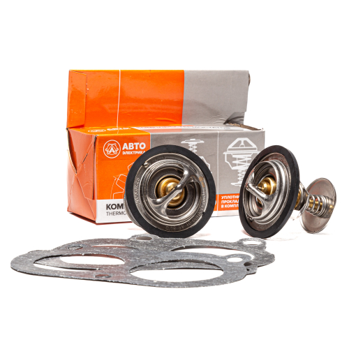 Термостат 80°C, набор 2+1, КамАЗ, УРАЛ, ГАЗ, УАЗ, ЗИЛ, дв. КамАЗ, ЗМЗ