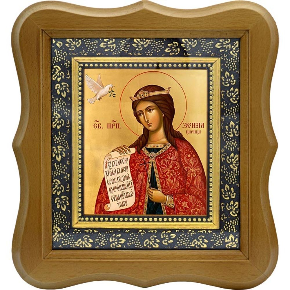 Ксения Константинопольская Преподобная. В миру царица Ирина. Икона на холсте.