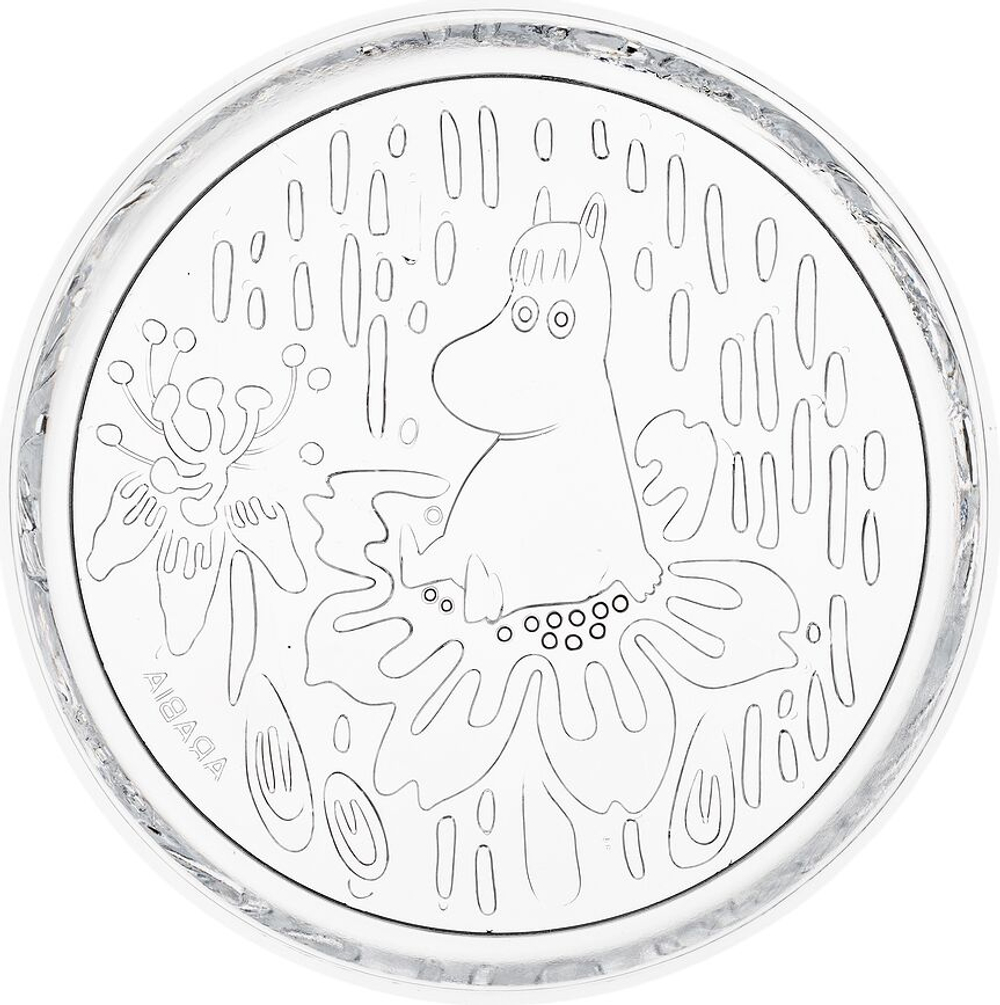 Блюдо сервировочное Arabia Finland Muminki, круглое, стекло, 15,5 см, прозрачное