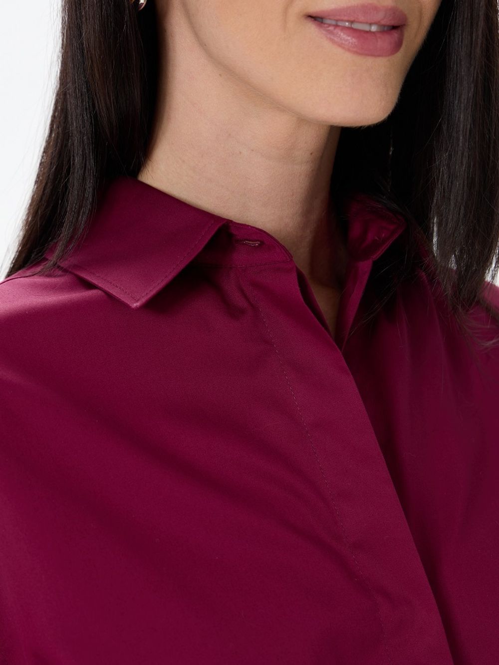 Рубашка Хельсинки бордовый хлопок